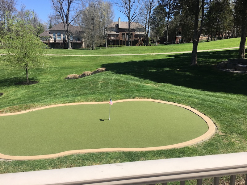 Putting green and golf course