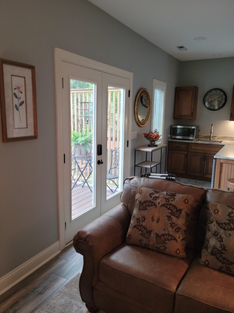 Living room and kitchen